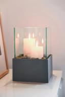 VIVANNO Windlicht CANDELITA Rechteckig Anthrazit Matt Fiberglas Bild 1
