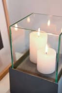 VIVANNO Windlicht CANDELITA Rechteckig Anthrazit Matt Fiberglas Bild 4