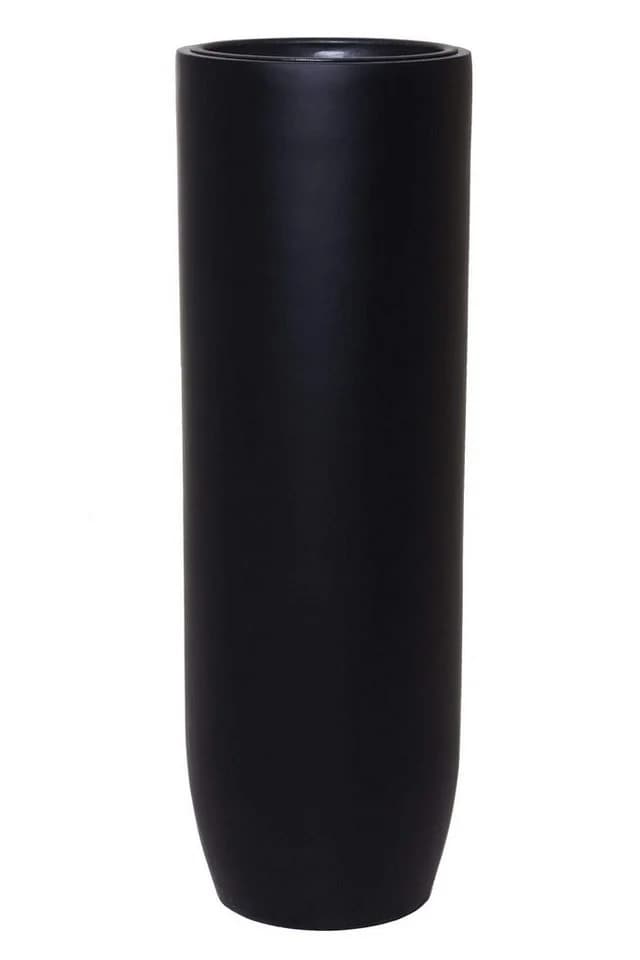 VIVANNO Bodenvase SOLERIO Fiberglas Schwarz Matt - Bild 2