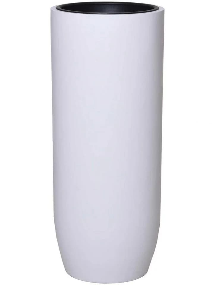 VIVANNO Bodenvase SOLERIO Rund Weiß Matt Fiberglas - Bild 2