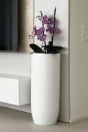 VIVANNO Bodenvase SOLERIO Rund Weiß Matt Fiberglas Bild 3