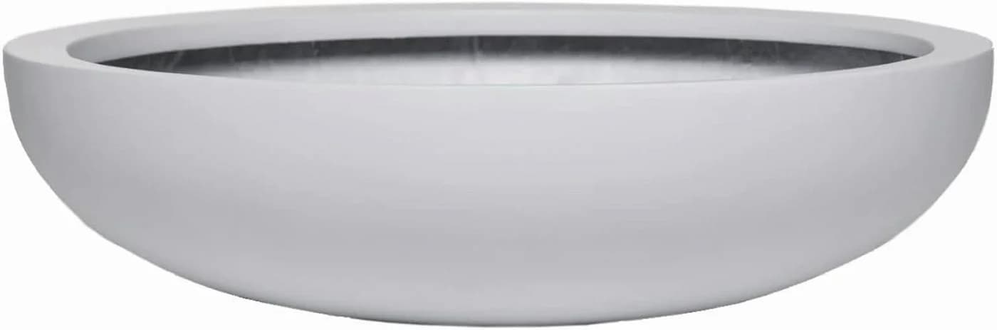 VIVANNO Pflanzschale Fiberglas PLANA Weiß Matt - Bild 2