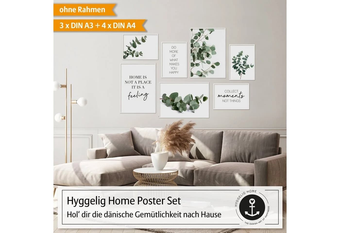 Hyggelig Home Poster Set Eukalyptus 7-tlg. Premium Wandbilder Collage - Bild 3