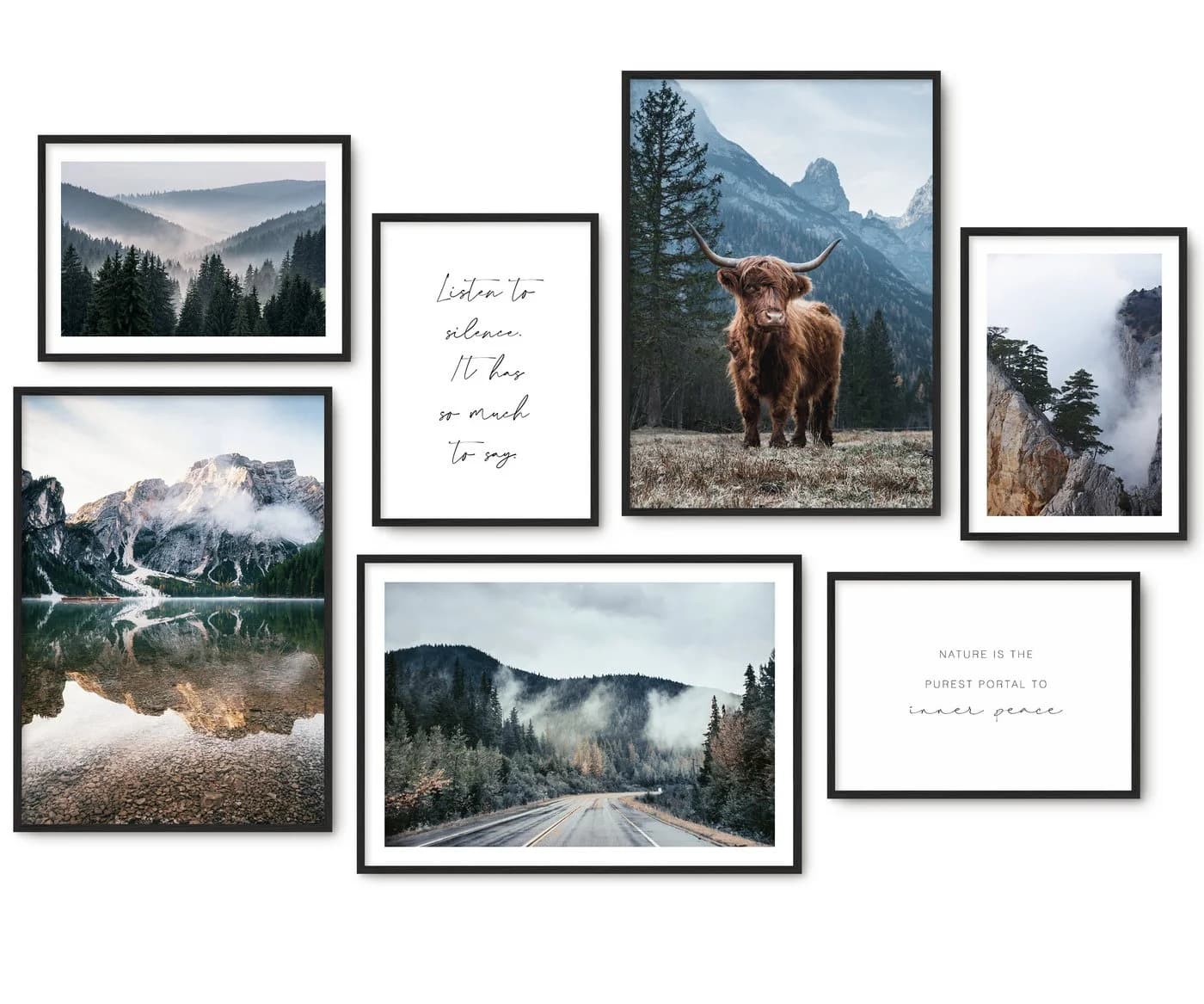 Hyggelig Home Poster Set Highlands 7-tlg. Berge Natur Collage - Bild 2