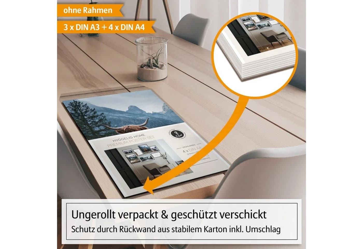 Hyggelig Home Poster Set Highlands 7-tlg. Berge Natur Collage - Bild 4