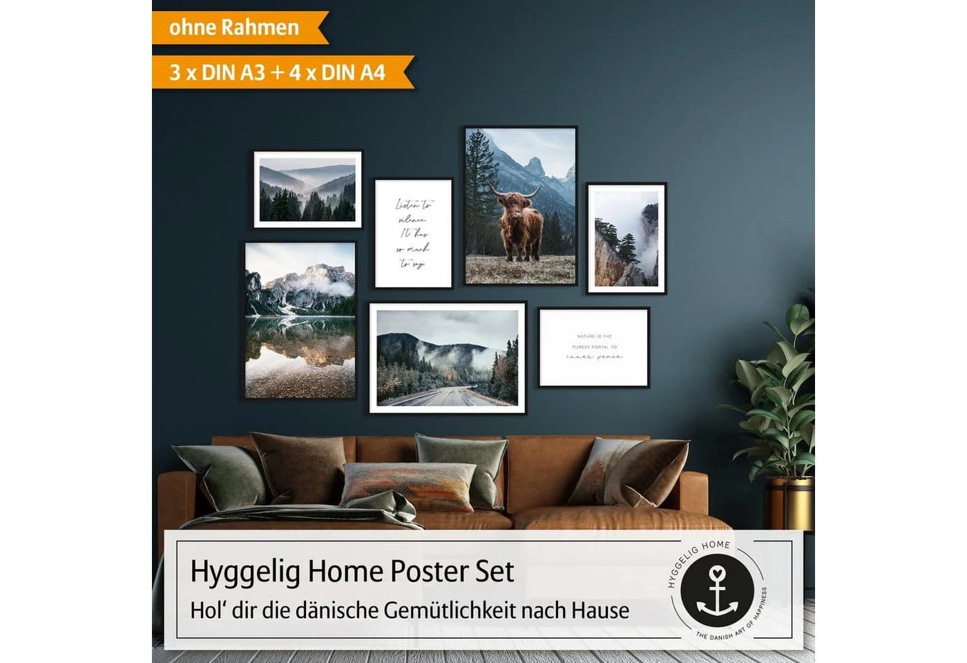Hyggelig Home Poster Set Highlands 7-tlg. Berge Natur Collage - Bild 5
