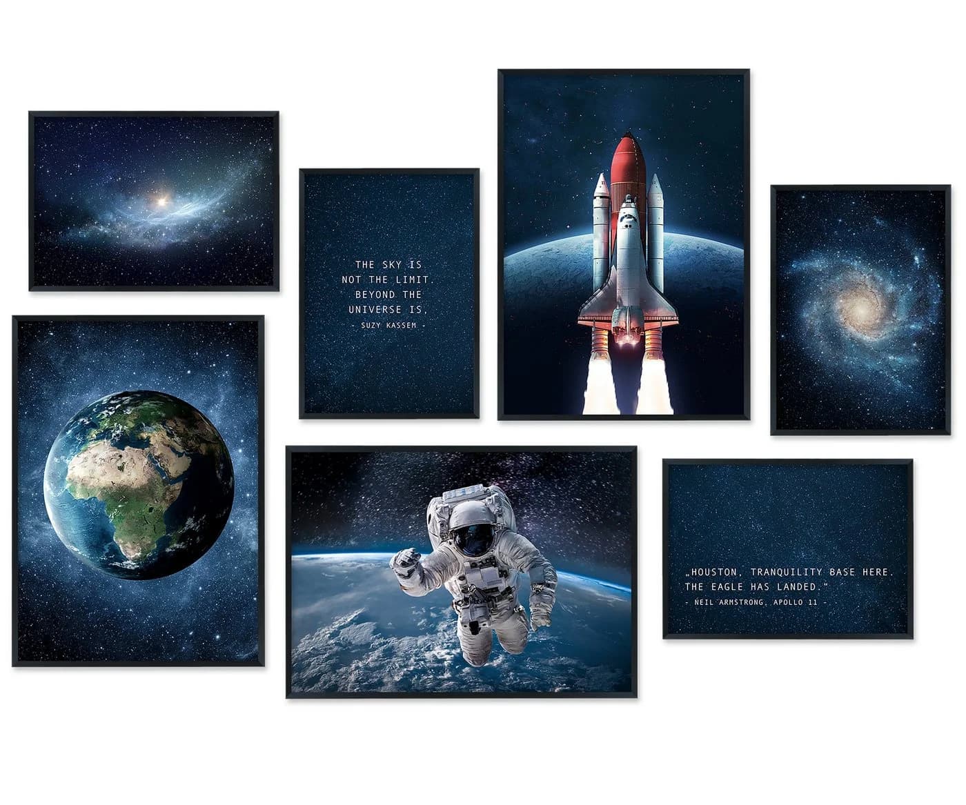 Hyggelig Home Poster Weltraum, Premium Poster Set 7 Wandbilder Astronaut Weltall - Bild 2