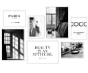 Hyggelig Home Poster Beauty Set 7-tlg. Schwarz-Weiß Abstrakt Bild 2