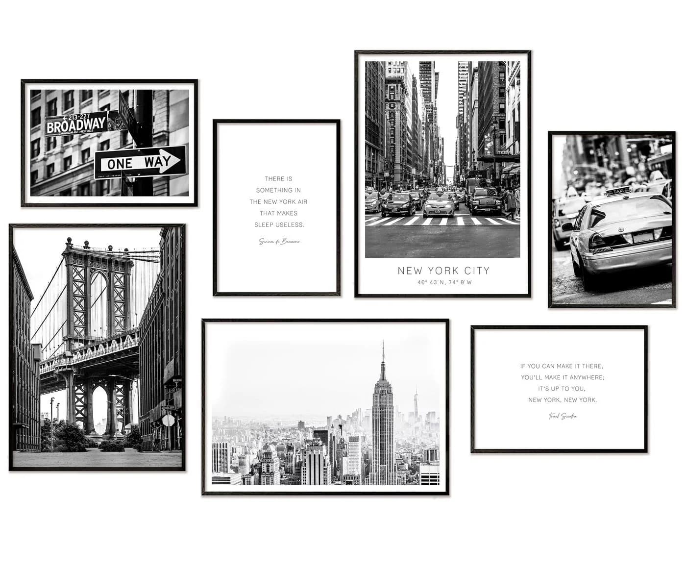 Hyggelig Home Poster Set New York 7-tlg. Schwarz-Weiß Collage - Bild 2