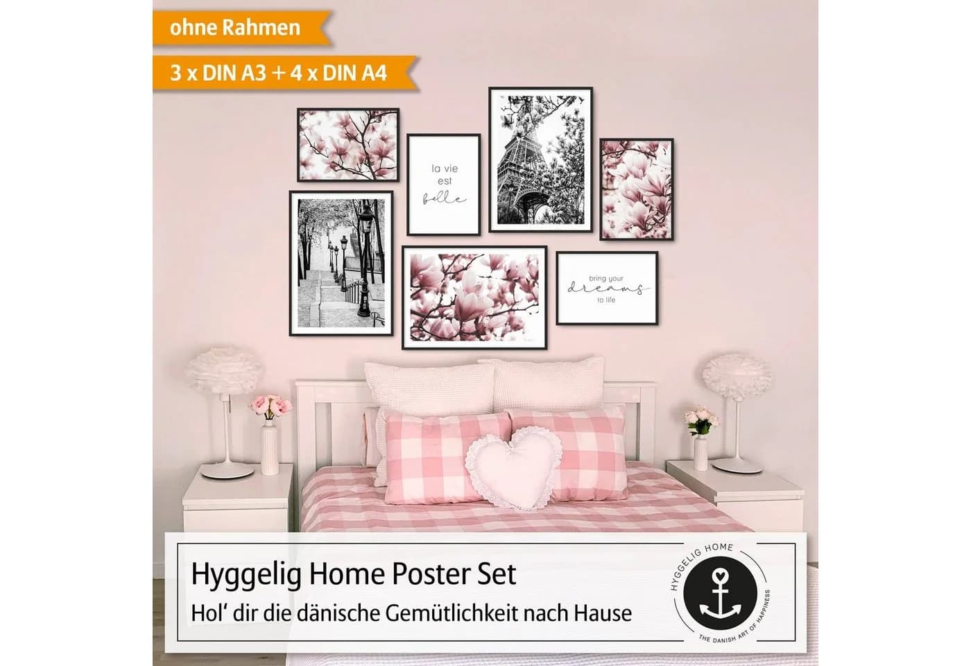Hyggelig Home Poster Set Paris 7-tlg. Schwarz-Weiß Collage - Bild 5