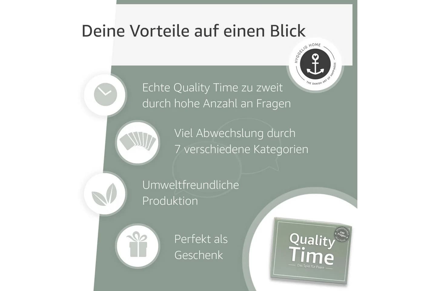 Hyggelig Home Quality Time Fragespiel für Paare - 240 Fragen - Made in Europe - Bild 5