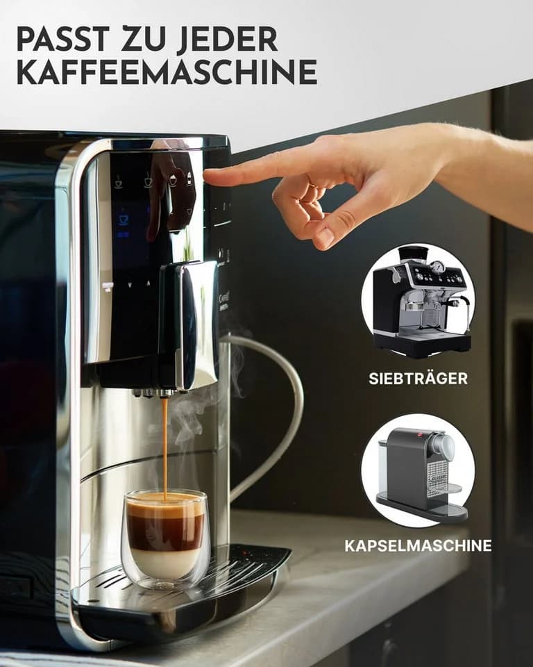 NEOLYMP Thermotasse 4er Set Cappuccino Tassen doppelwandig transparent - Bild 3