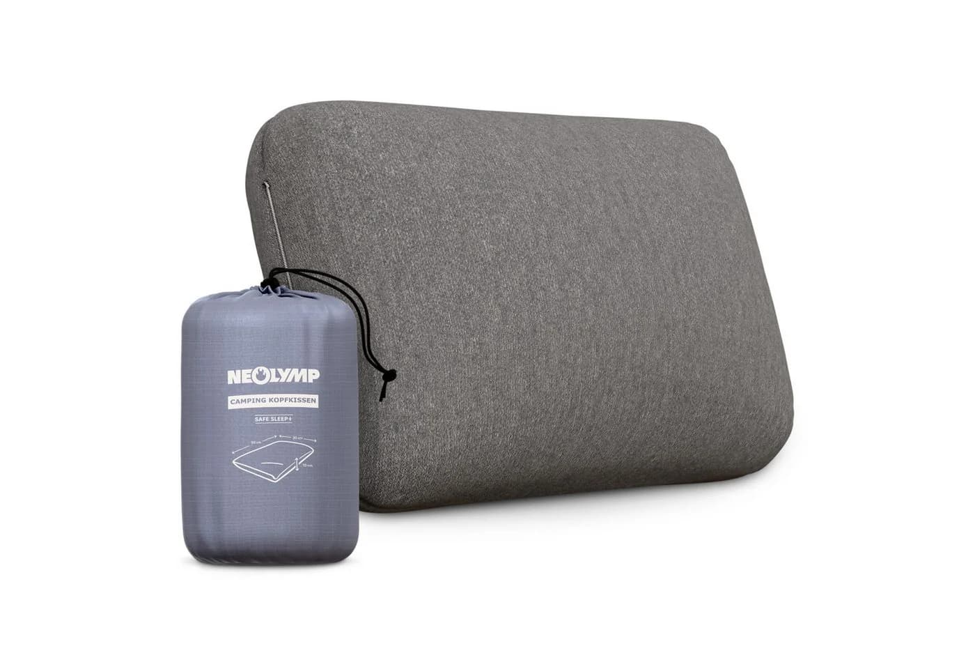 NEOLYMP Reisekissen Memory Foam 50x30x10 cm Grau Orthopädisch - Bild 2