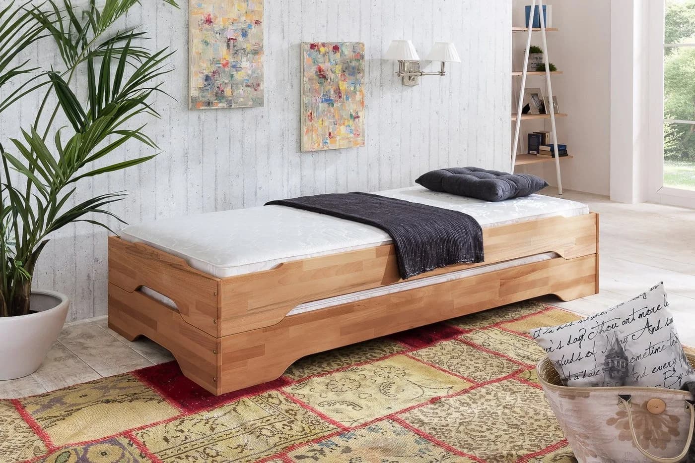 Empinio24 Stapelbett Juist 2er Set Massivholz Braun - Bild 2