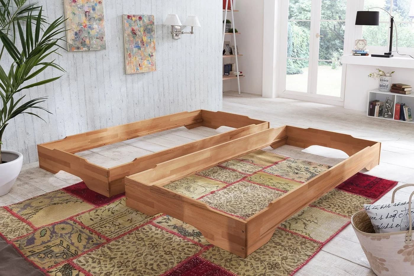 Empinio24 Stapelbett Juist 2er Set Massivholz Braun - Bild 3