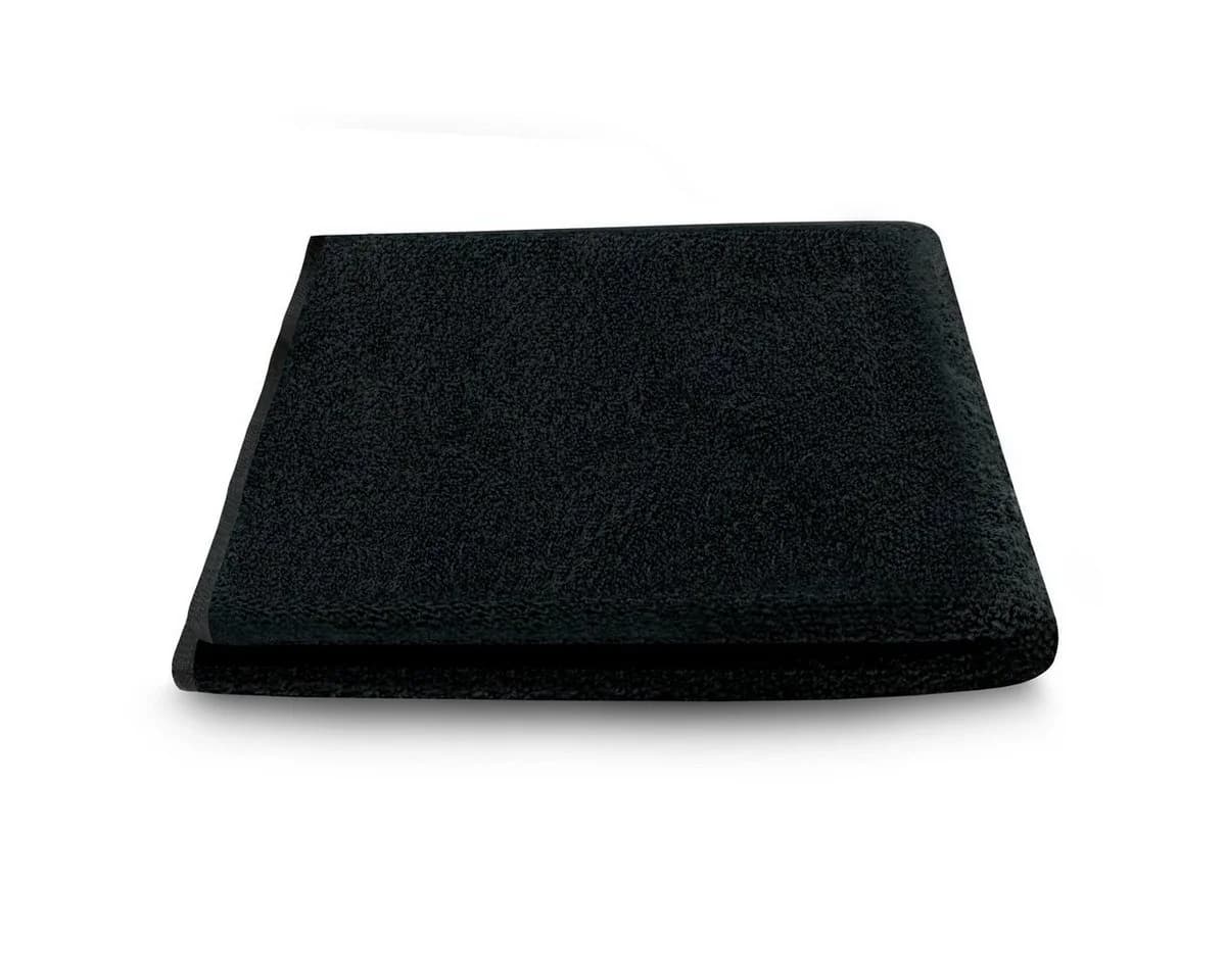 ARLI Handtuch-Set 6-teilig Schwarz 100% Baumwolle mit Aufhänger