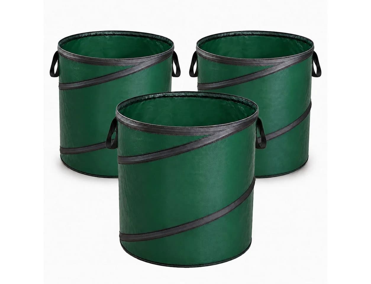 VABIONO Gartensack 3 St. PopUp 130L Schwarz - Bild 2