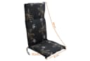 Spetebo Universal Hochlehnerauflage Schwarz Blumenmuster Bild 1