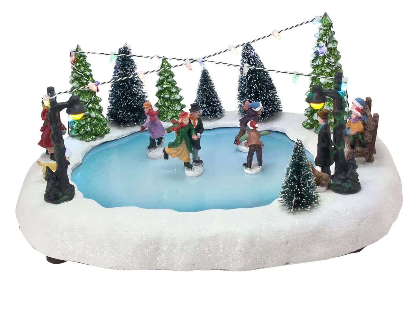 Spetebo LED-Weihnachtsszene Eisbahn mit beweglichen Figuren - Bild 2
