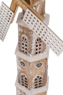 Spetebo LED Holz Windmühle 20 LED Winteroptik Bild 1