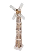 Spetebo LED Holz Windmühle 20 LED Winteroptik Bild 2