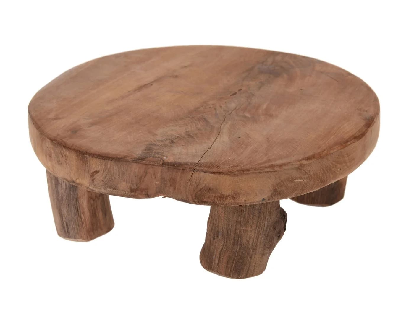 Spetebo Teak Holz Blumenständer Rustikal Natur