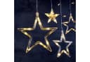 Spetebo LED Sternen Lichtervorhang Warm Weiß 63 LED 100 cm Bild 5