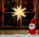 Spetebo LED Weihnachtsstern Deko Leuchte 35cm Timer Warmweiß Bild 3