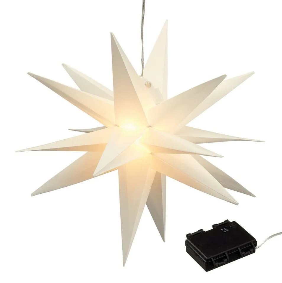 Spetebo LED Weihnachtsstern Deko Leuchte 35cm Timer Warmweiß - Bild 4