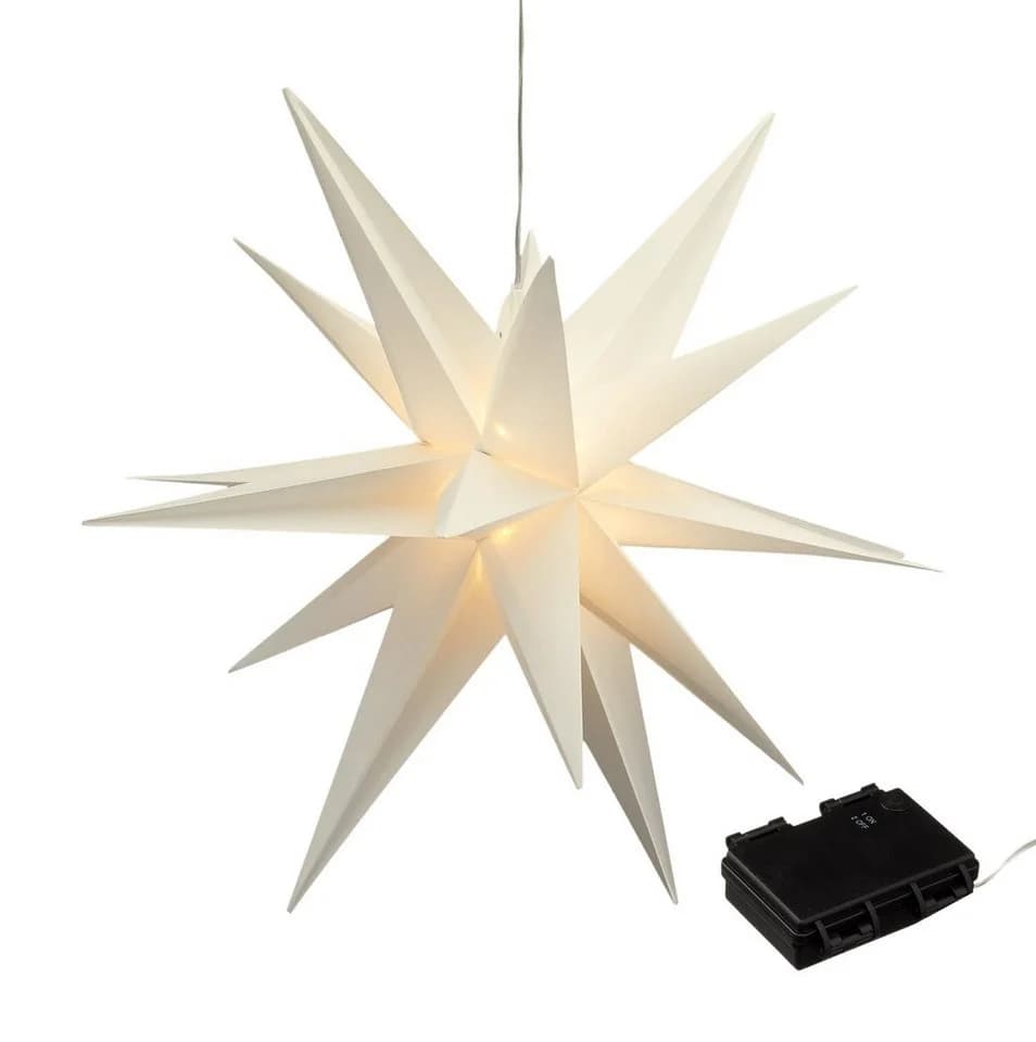 SPETEBO LED Weihnachtsstern Deko Leuchte 60cm Warmweiß mit Timer - Bild 4