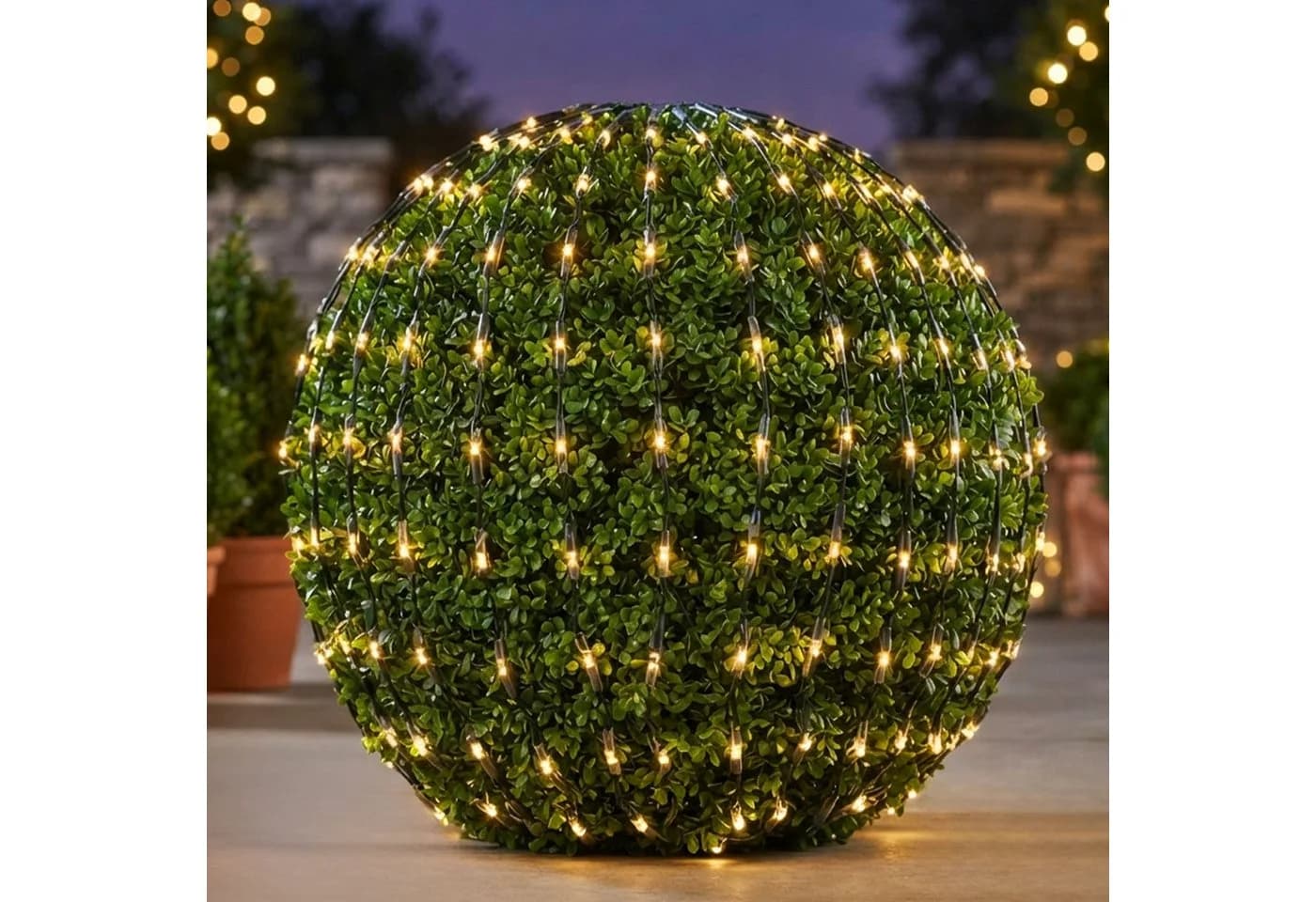 Spetebo LED-Lichternetz 144 LED warm weiß, grün, 120 cm Durchmesser - Bild 2