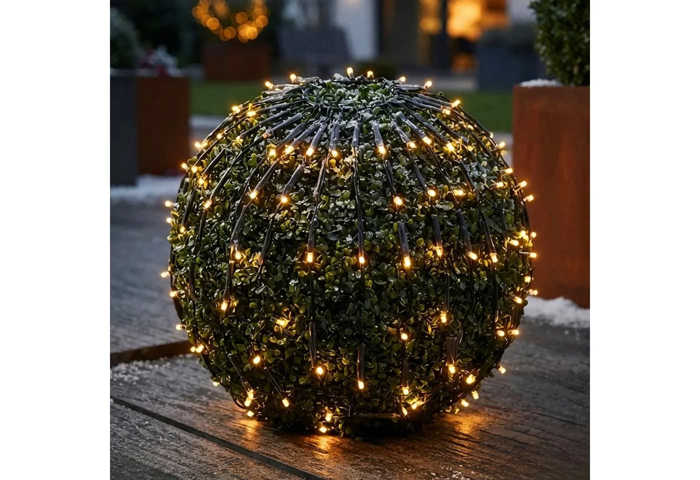 Spetebo LED-Lichternetz 144 LED warm weiß, grün, 120 cm Durchmesser - Bild 5