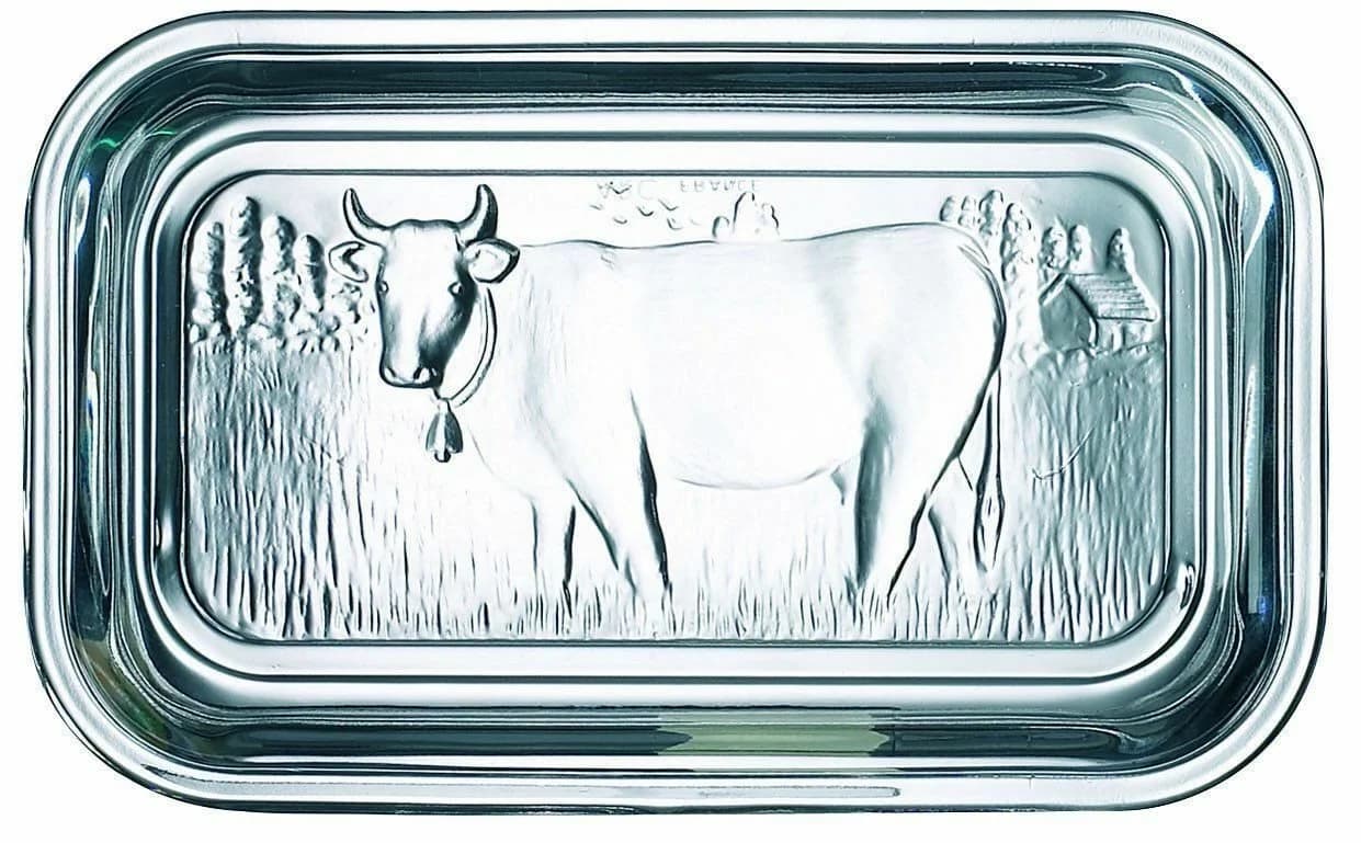 WestCraft Butterdose Kuhglück Glas 250g mit Deckel