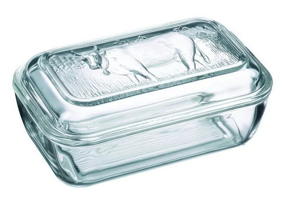 WestCraft Butterdose Kuhglück Glas 250g mit Deckel - Bild 2