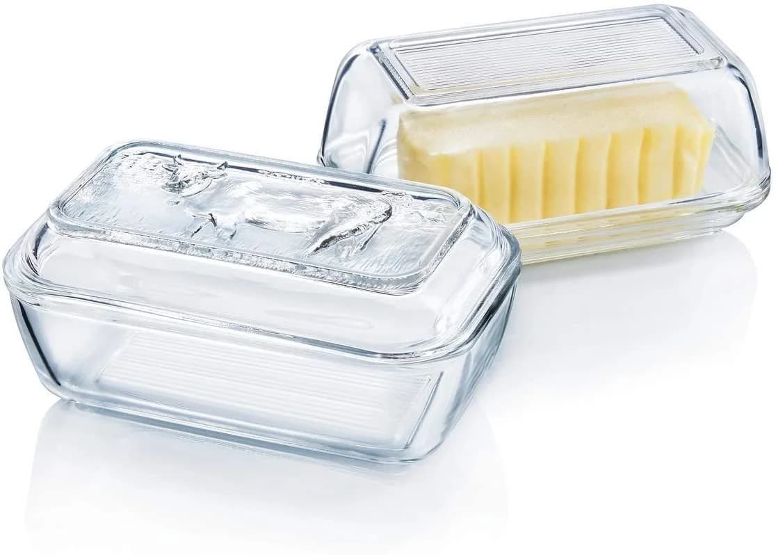 WestCraft Butterdose Kuhglück Glas 250g mit Deckel - Bild 3