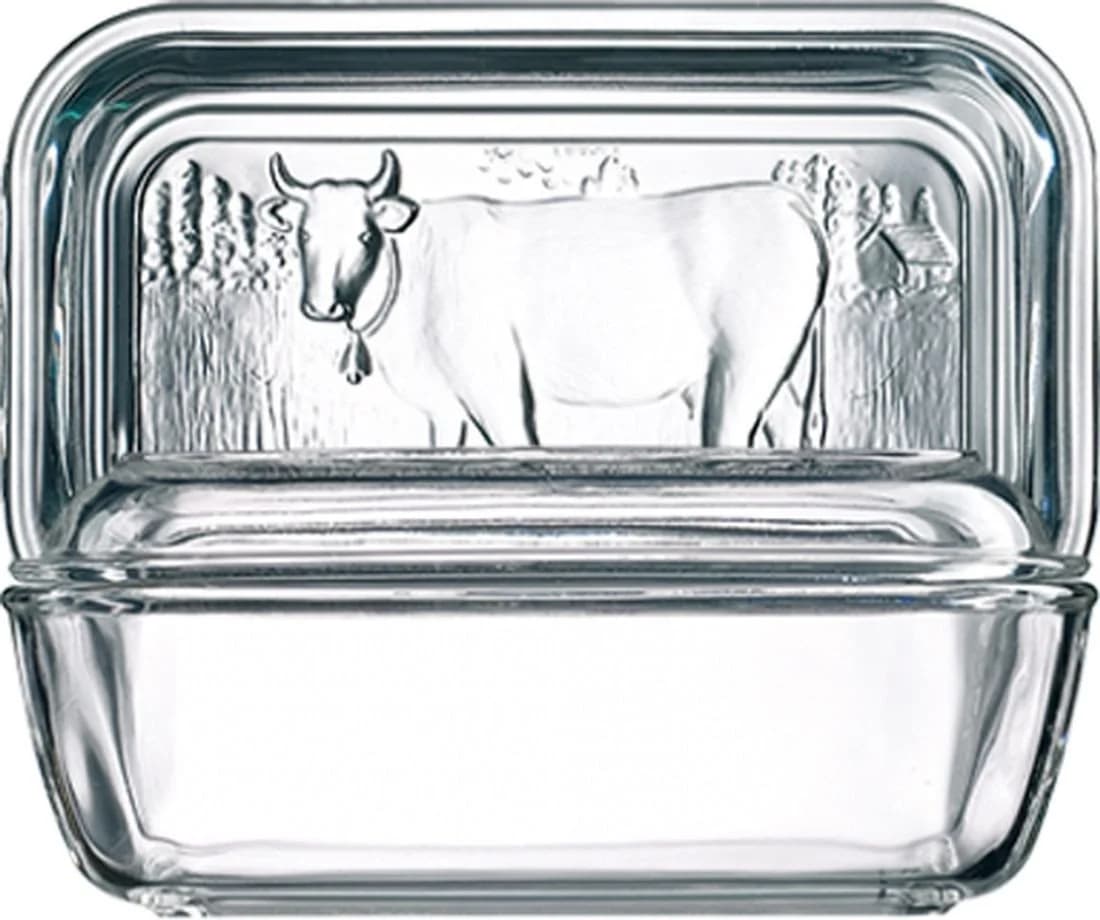 WestCraft Butterdose Kuhglück Glas 250g mit Deckel - Bild 4
