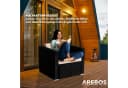 Arebos Gartensessel Poly-Rattan Schwarz mit Kissen Bild 1