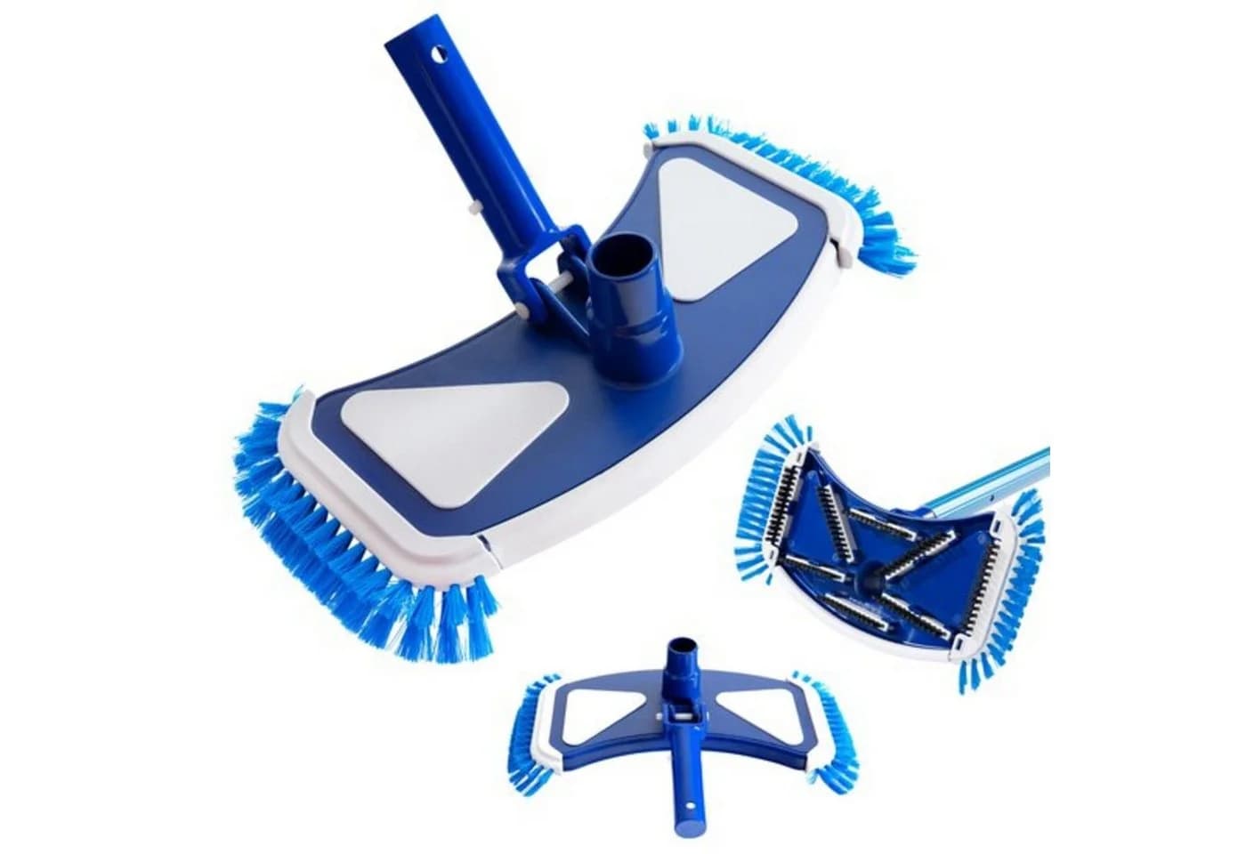 Arebos Poolbürste Bodensaugerbürste Blau-Weiß mit Clip-System - Bild 2