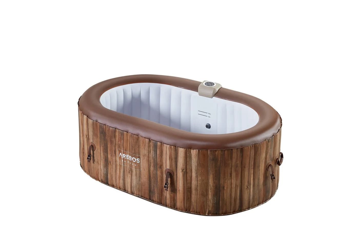 Arebos Whirlpool Aufblasbar 190x120 cm Oval 2 Personen Komplett-Set - Bild 2