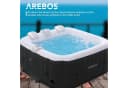 Arebos Whirlpoolkopfstütze Set 2 Nackenkissen & Getränkehalter Weiß Bild 1