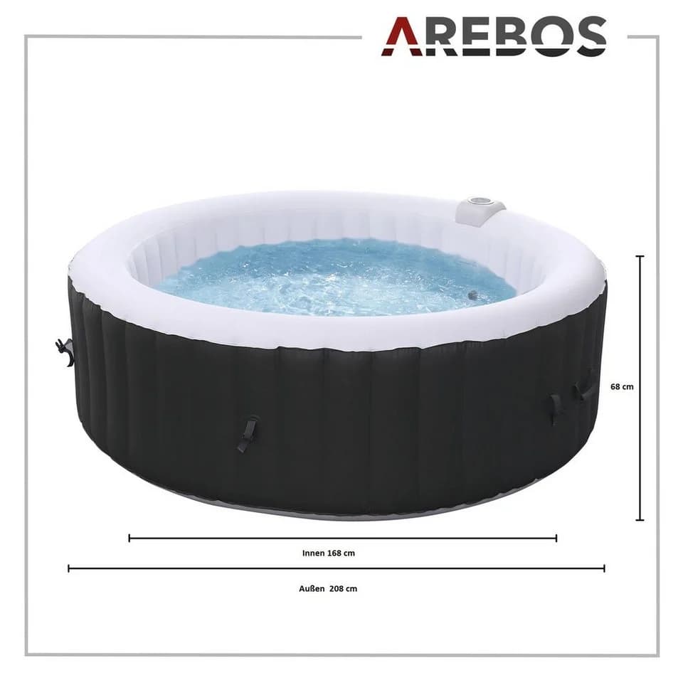 Arebos Whirlpool ROME Aufblasbar 6 Personen 130 Massagedüsen - Bild 5