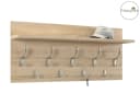 designimpex Wandgarderobe Sonoma Eiche Edelstahloptik mit 23 Haken Bild 3