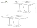 Mazzoni Esstisch Design Noble Noir Ausziehbar Weiß Matt Bild 4