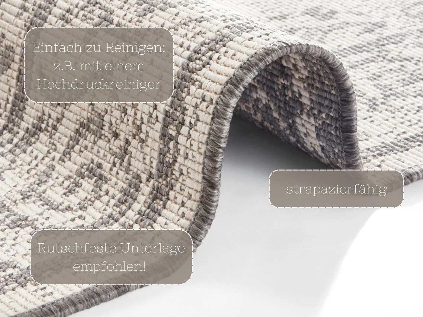 HANSE HOME Cebu Wendeteppich Beige/Grau In- & Outdoor - Bild 4