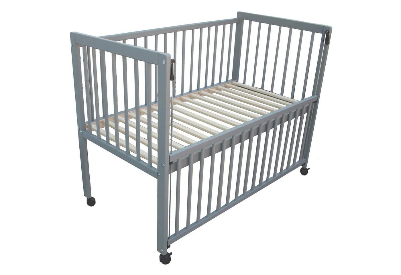 Micoland Beistellbett 2in1 Kinderbett grau massiv