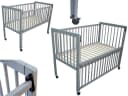 Micoland Beistellbett 2in1 Kinderbett grau massiv Bild 2