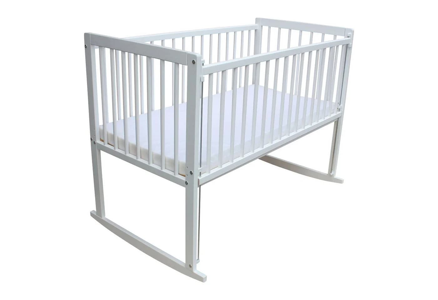 Micoland 3in1 Beistellbett Kinderbett mit Matratze Weiß