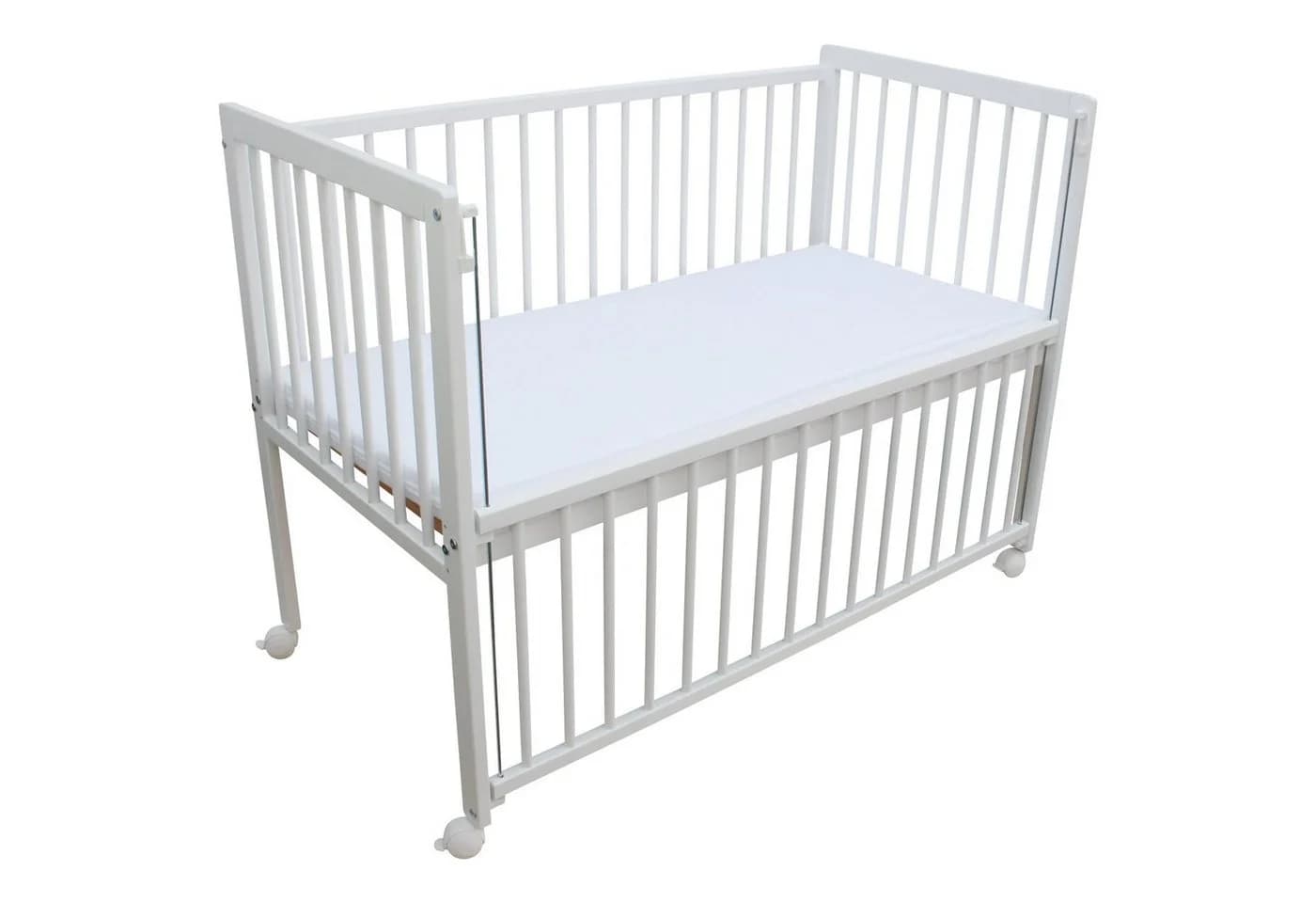 Micoland 3in1 Beistellbett Kinderbett mit Matratze Weiß - Bild 4