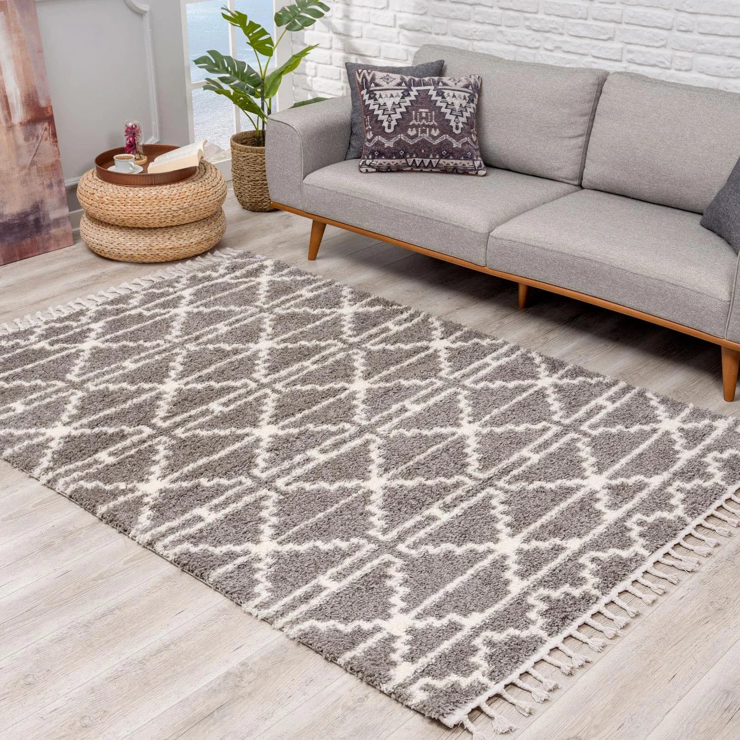 Carpet City Hochflor-Teppich Pulpy 530 Grau