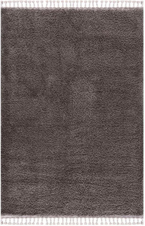 CARPET CITY Hochflor-Teppich Pulpy 100 Grau Uni - Bild 3
